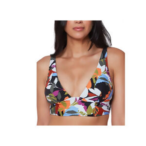 Bar III Printed Bikini Top Size M 15546